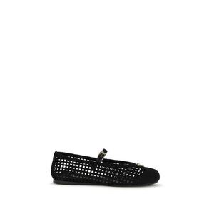 Prada Black Cotton Ballet Women's Flats